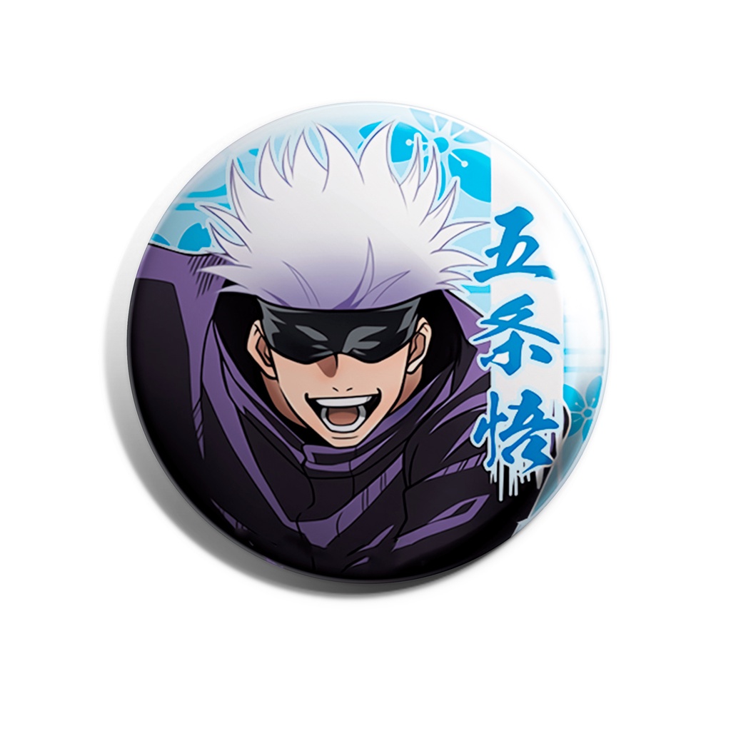 Bottom JUJUTSU KAISEN GOJO SATORU Bottons 3,5 cm botton (broche alfinete)  botons de anime e desenho, desenhos e anime | Shopee Brasil