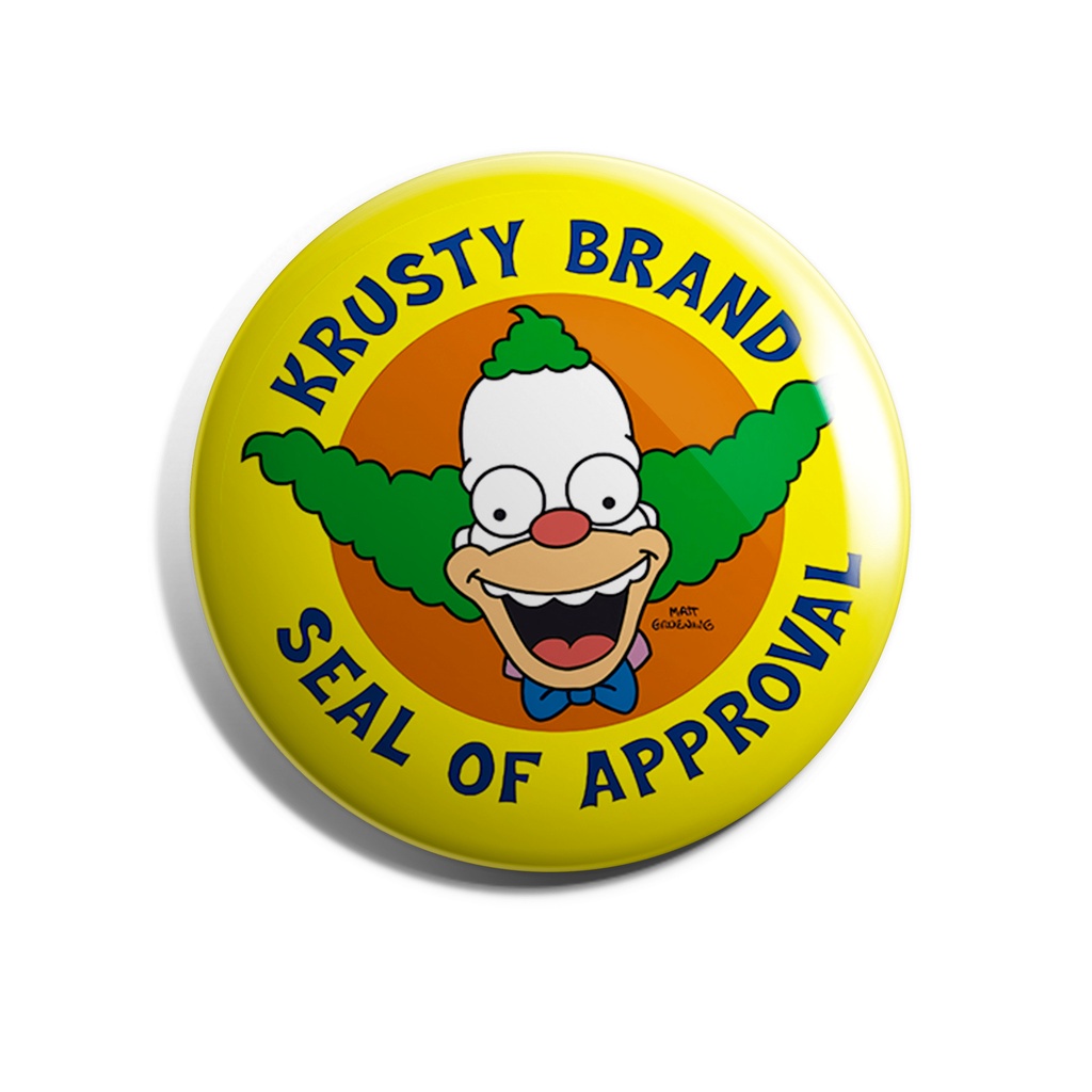 Bottom OS SIMPSONS KRUSTY BRAND Bottons 3,5 cm botton (broche alfinete ...