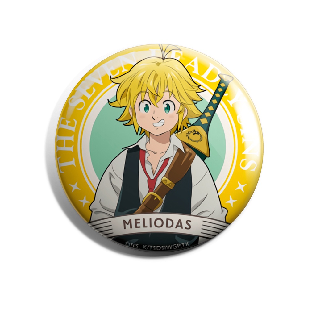 Bottom OS SETE PECADOS CAPITAIS MELIODAS Bottom 3,5 cm botton (broche  alfinete) bottons de anime e desenho, desenhos e anime | Shopee Brasil