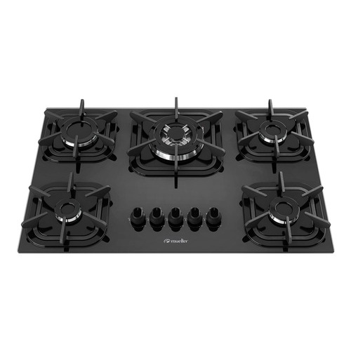 Fogão Cooktop Gás Mueller 5 Bocas Queimador Tripla Chama Preto 127v ...