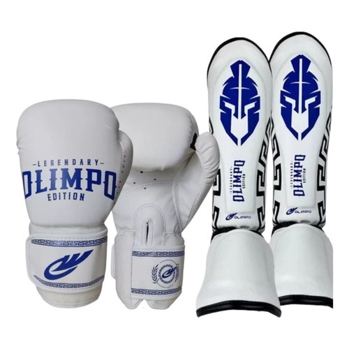 Kit De Muay Thai Luva Caneleira Profissional Legendary