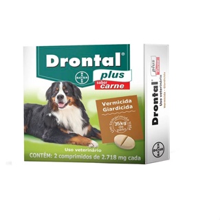 Vermífugo Drontal Plus Cães 35kg C/ 2 Comprimidos