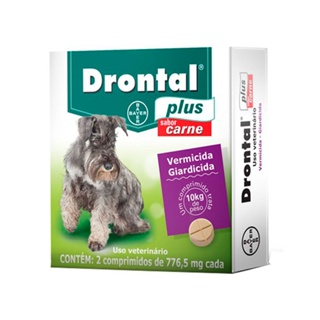 Vermífugo Drontal Plus Cães 10kg C/ 2 Comprimidos