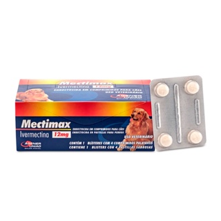 Vermifugo Mectimax 12Mg Agener Blister Com 4 Comprimidos