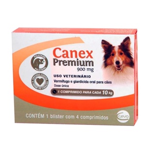 Vermifugo Canex Premium 900Mg Com 4 Comprimidos 10Kg Ceva