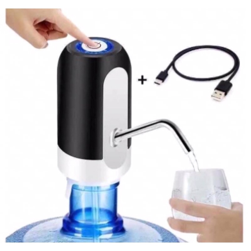 Bomba Elétrica Universal com Carregamento USB para Galão Garrafão de Água Led Cozinha Domestico Casa