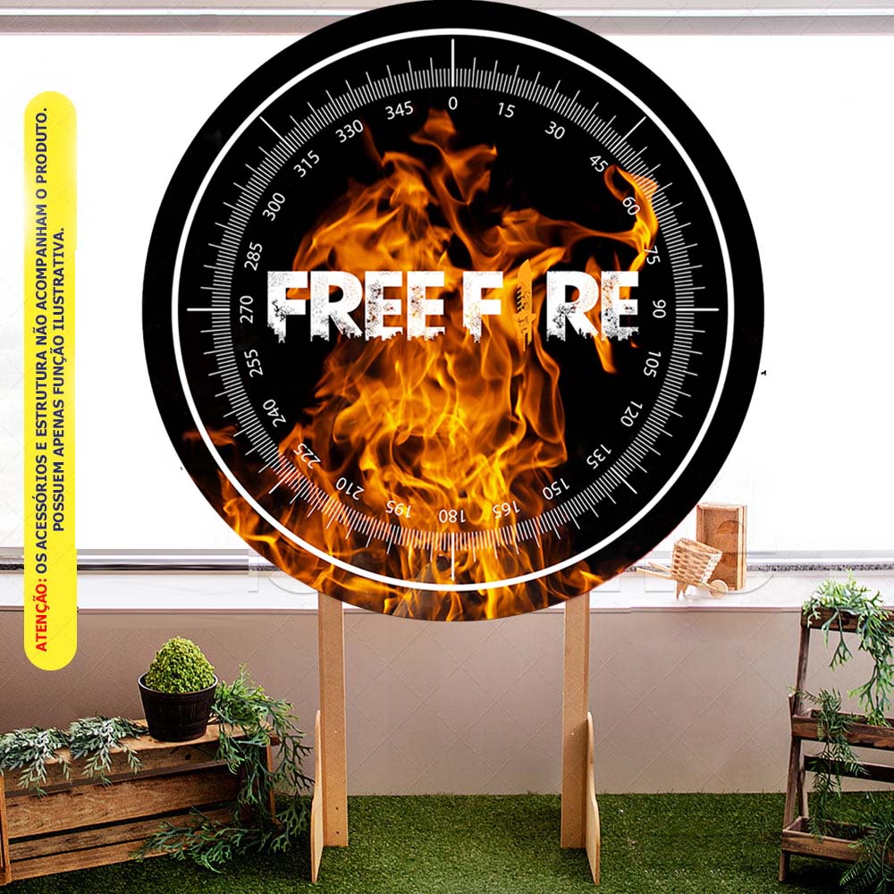 Painel Redondo Jogo Free Fire Tecido C/elástico 1,5x1,5m em Promoção na  Americanas