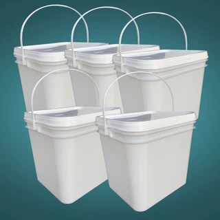 Balde para armazenar carne Retangular 3.6L - 5 Pçs