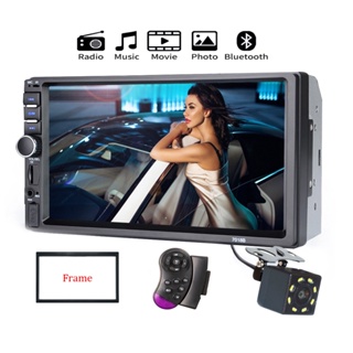 Central Multimídia Bluetooth Automotivo MP5 2 Din Com Tela De Toque Polegadas USB/AUX/TF Mirrorlink