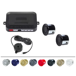 Sensor De Ré Estacionamento Kit completo 2 Sensores 22mm Com Sinal Sonoro Oito Cores