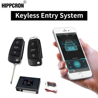 Alarme Automotivo Sem Chave Sistema APP Bluetooth Controle Kit Universal Com 2 Controles