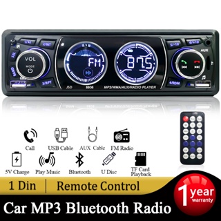 Som Automotivo Bluetooth Rádio De Carro 2 USB MP3 Player 1 Din Auto Radio FM 4×60W
