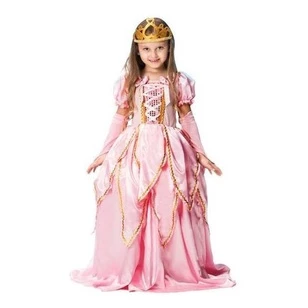 Fantasia Vestido Aurora Infantil Super Luvas E Coroa