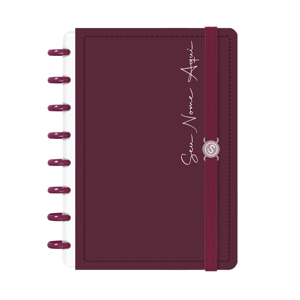 Caderno De Disco Personalizado ISCOOL Inteligente 80 Folhas Spot Colors Marsala