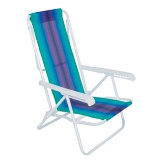Cadeira De Praia Reclinavel Aço Alta Piscina Sortida Oferta