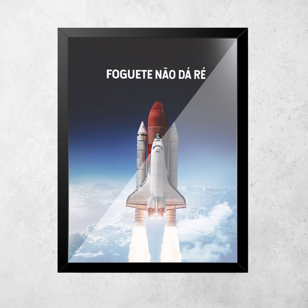 Quadro decorativo com vidro Ilustração Frase Motivacional 