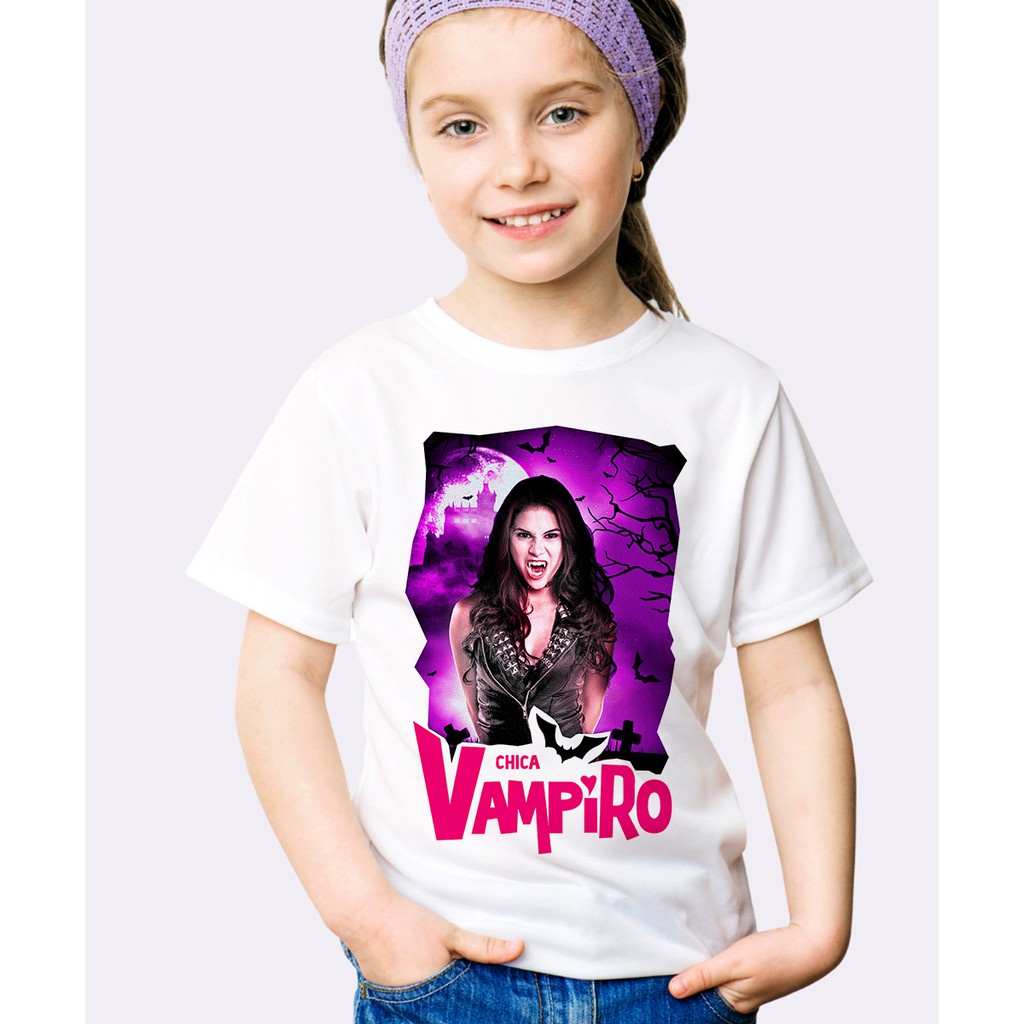 Camiseta Infantil com Estampa Interativa Chase Vampiro e com Capa - Tam 2 a  5 Anos Preto