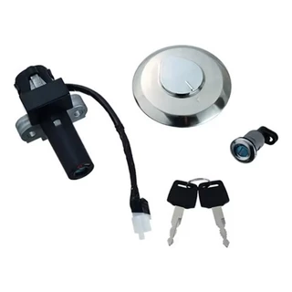 Kit Chave Ignição Com Tampa Tanque Para Moto Nx 400 2006 até 2008
