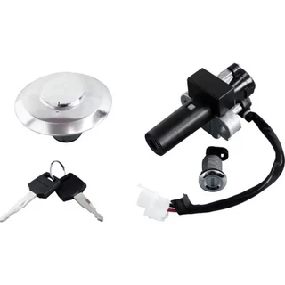 Kit Chave Ignição Com Tampa Tanque Moto Nx 400 2006 A 2008
