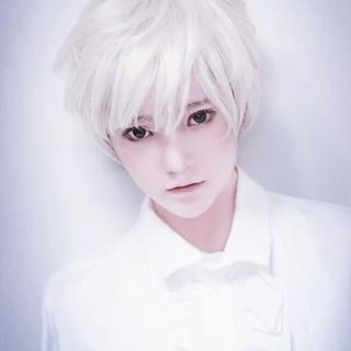 Peruca Cosplay Peruca Tóquio Ghoul Ghoul Kaneki Ken COS Peruca Branca de Prata Influenciador de Cabelo Curto Peruca de Moda