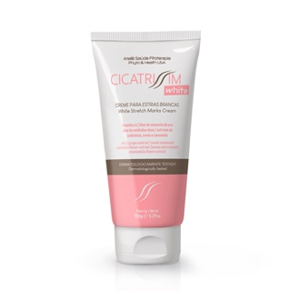 Creme para Estrias Brancas e Antigas - Cicatrissim White - Antiestrias Brancas da Barriga, Pernas, Braços, Glúteos, Quadril ou Seios. 1 Tubo com 150g