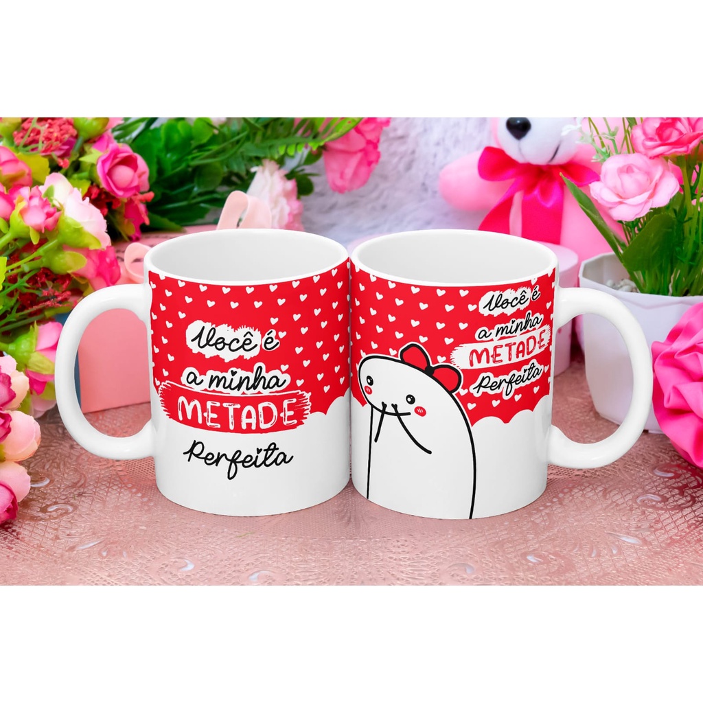 Caneca de porcelana Personalizada Flork Dia dos Namorados 325ml