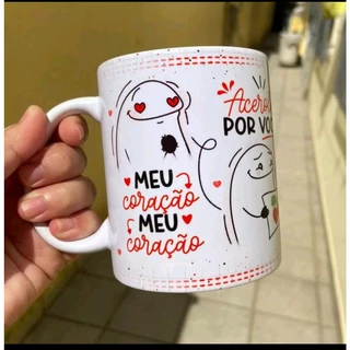Caneca de Porcelana Personalizada Flork "Meu coração acerola por você"