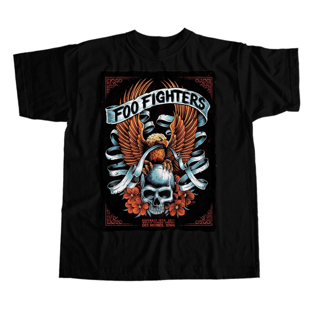 Camiseta Algodão Unissex Foo Fighters banda de rock camisa Unissex Em Algodão