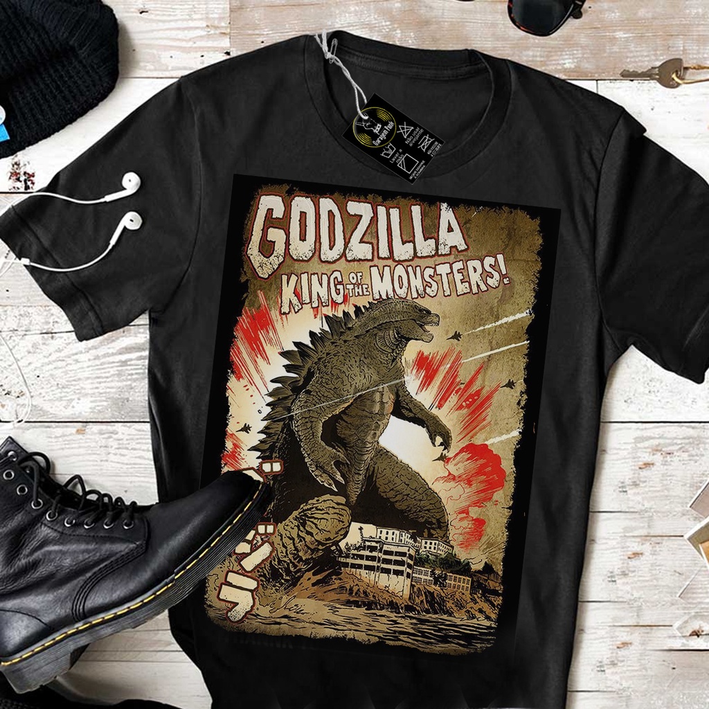 Camiseta Algodão Unissex Godzilla Camisa 