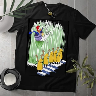 Camiseta Algodão Unissex Desenho Woody Woodpecker Pica-Pau Cataratas Barril 