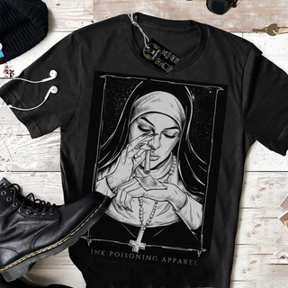 Camiseta Algodão Unissex Freira demoníaca camisa unissex anime 