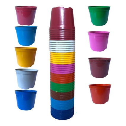 50 Vasinhos 150 Ml Pote 7 Para Mudas Coloridos Lembrancinhas