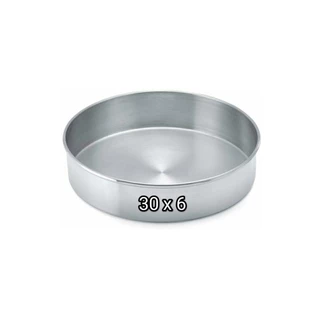 Forma Redonda Baixa 30 x 6 cm Assadeira Bolo Alumínio