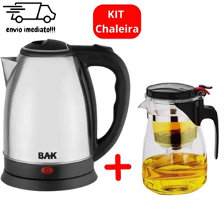 Conjunto de Chaleira em Duas Fases Com Infusor e Chaleira Elétrica de Chá 110V para consultório escritório restaurante residência Bule profissional