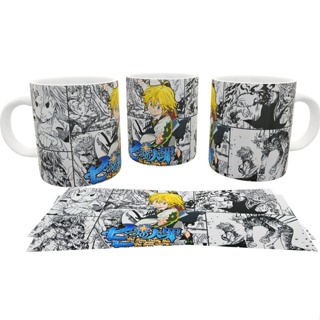 Caneca Anime Geek 7 Pecados Capitais - Branco