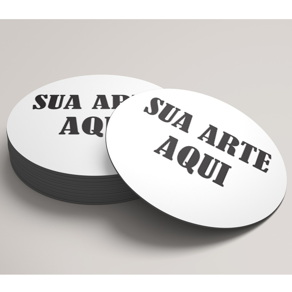 Porta Copos / Bolacha Personalizado Sua Arte Aqui (Redondo ou Quadrado) Neoprene ou MDF