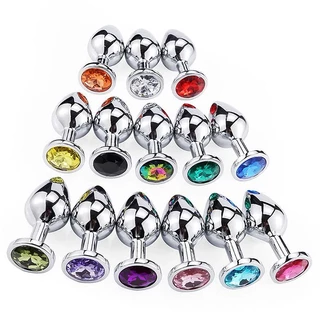 Plug Anal Aço Inox de Joia Tamanho: 7cm x 2,8cm Iniciante LIQUIDAÇÃO SEX SHOP