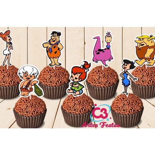 Os Flintstones 50 Topper Tags Para Docinhos Doce Aniversário
