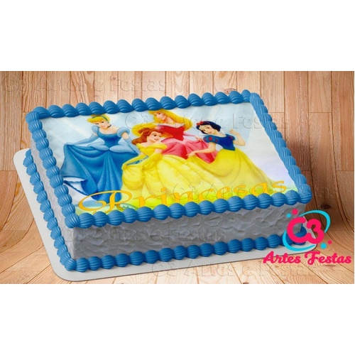 Princesas Disney M03 - Papel De Arroz Para Bolo Comestível