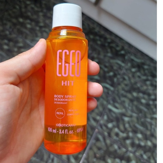Refil Body Spray Desodorante Egeo Hit 100ml O boticário | Shopee Brasil