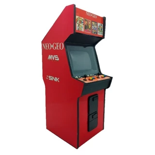 miniatura arcade,fliperama snk neo geo vermelha.
