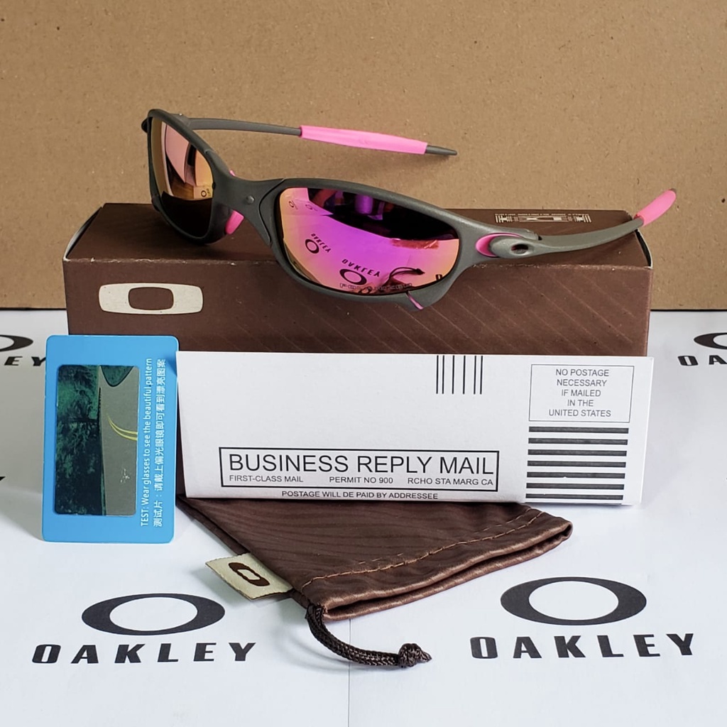 Oculos Oakley Thump Juliet Xmetal Rosa + 2 Lentes em Promoção na