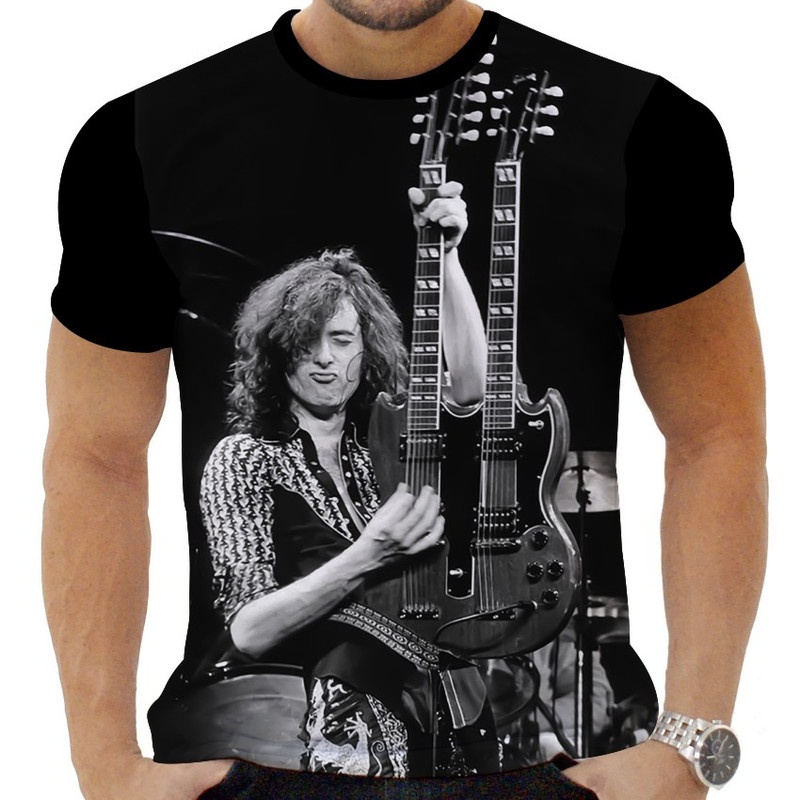 Camiseta Camisa Personalizada Rock Clássico Led Zeppelin 42_x000D_