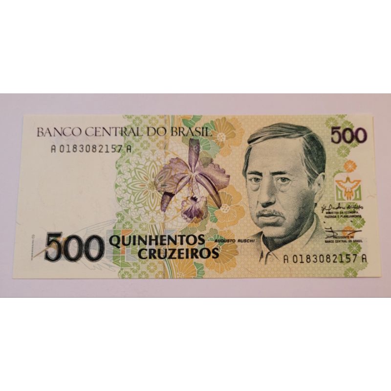 C216 Nota antiga de 500 Cruzeiros/ Augusto Ruschi