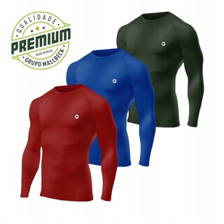 KIT 3 CAMISAS CAMISA MANGA COMPRIDA TERMICAS PROTEÇÃO UV