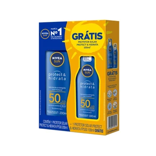 Kit Protetor Solar NIVEA Sun FPS50 Protect & Hidrata 200ml + 100ml