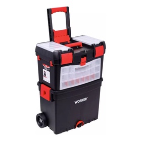 Caixa Para Ferramentas Plastica Com Rodas Worker Organizador