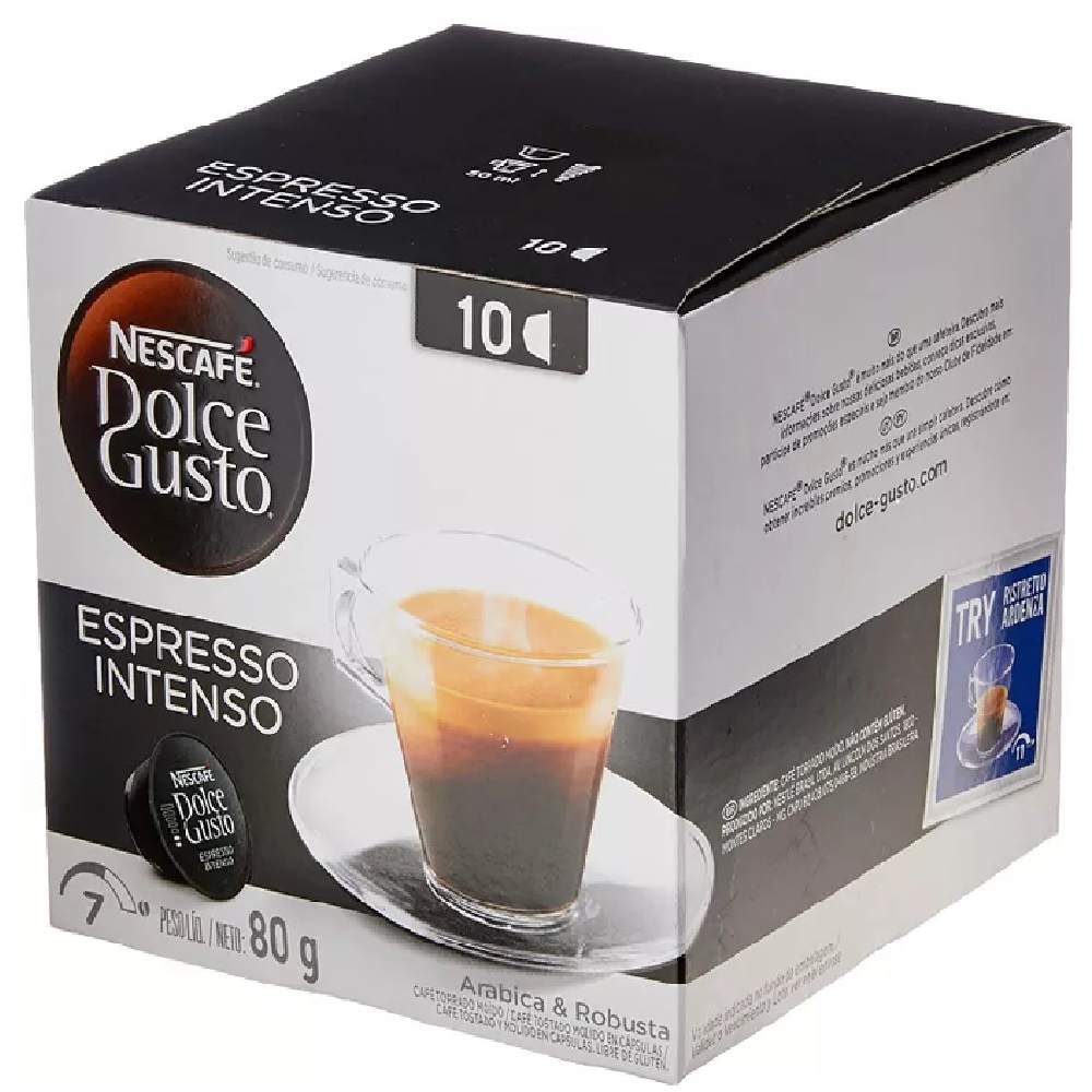 Cápsula Café Espresso Intenso Nescafé Dolce Gusto Com 10 Cápsulas 80 G