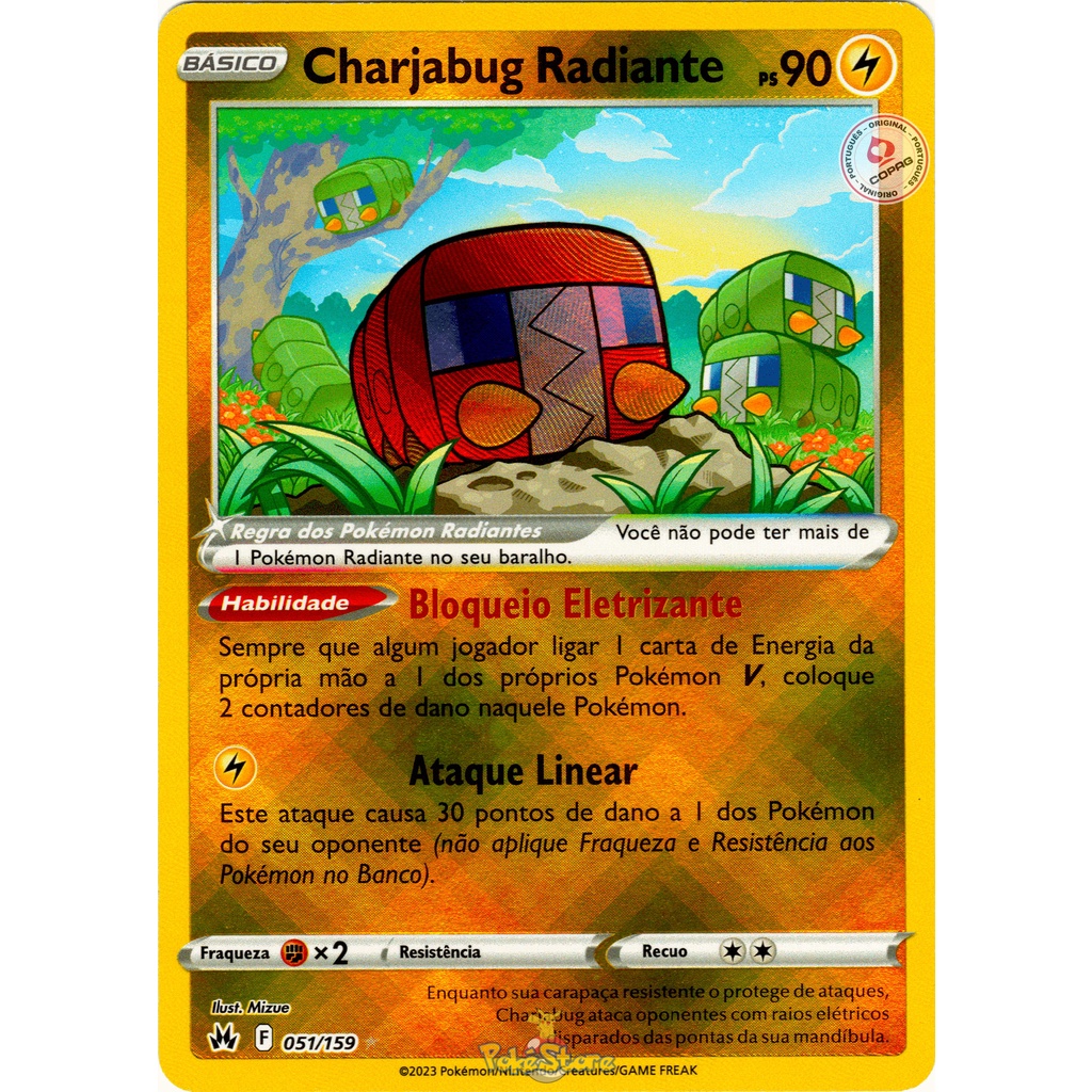 Carta Pokemon Charjabug Radiante Realeza absoluta