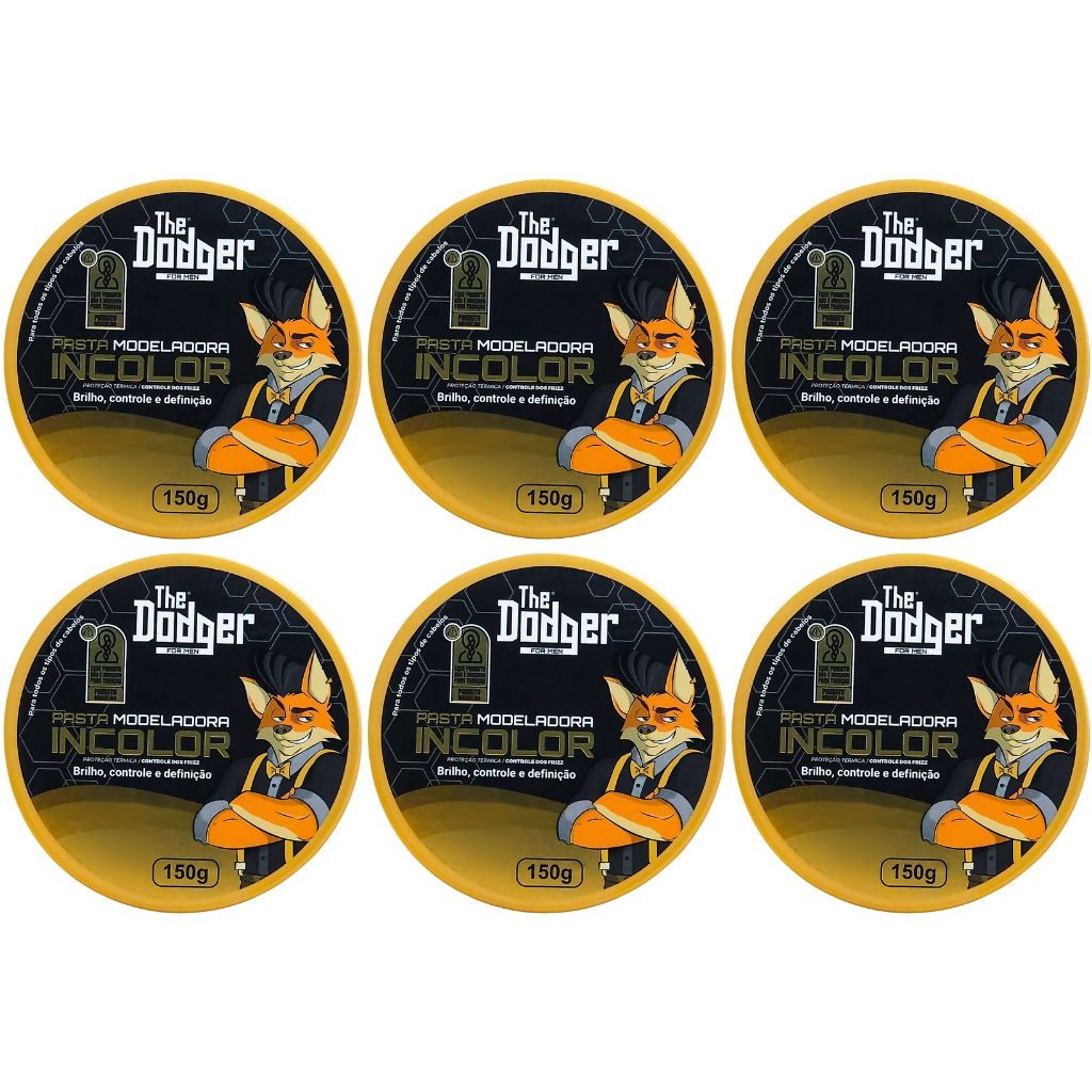 Pomada Modeladora Pasta Incolor The Dodger 150g - 6Un | Shopee Brasil